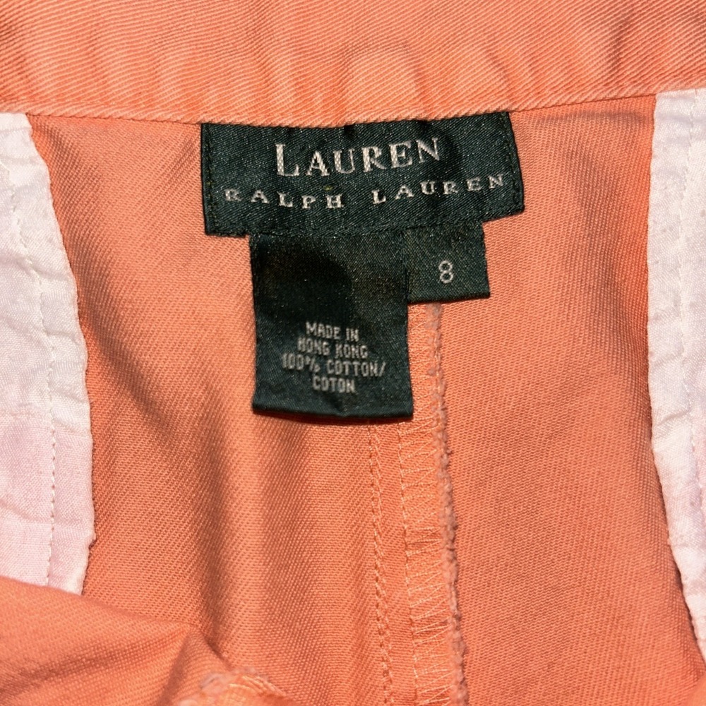 Lauren Ralph Lauren Women's Chino Shorts Orange Size 8 Used - Picture 4 of 9